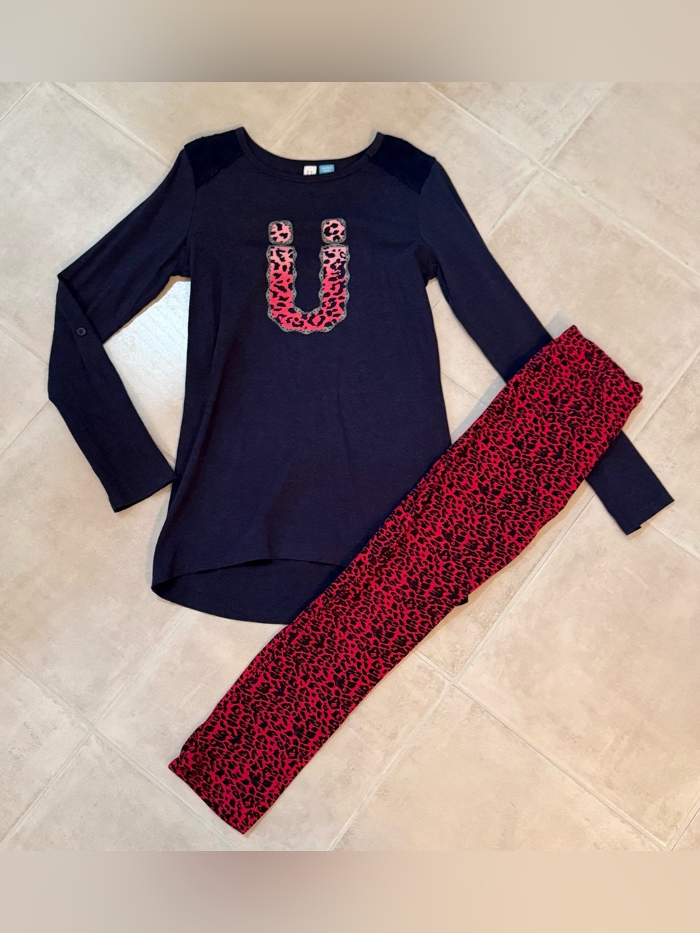 Blu by Blu Logo Top & Leggings Sz 14